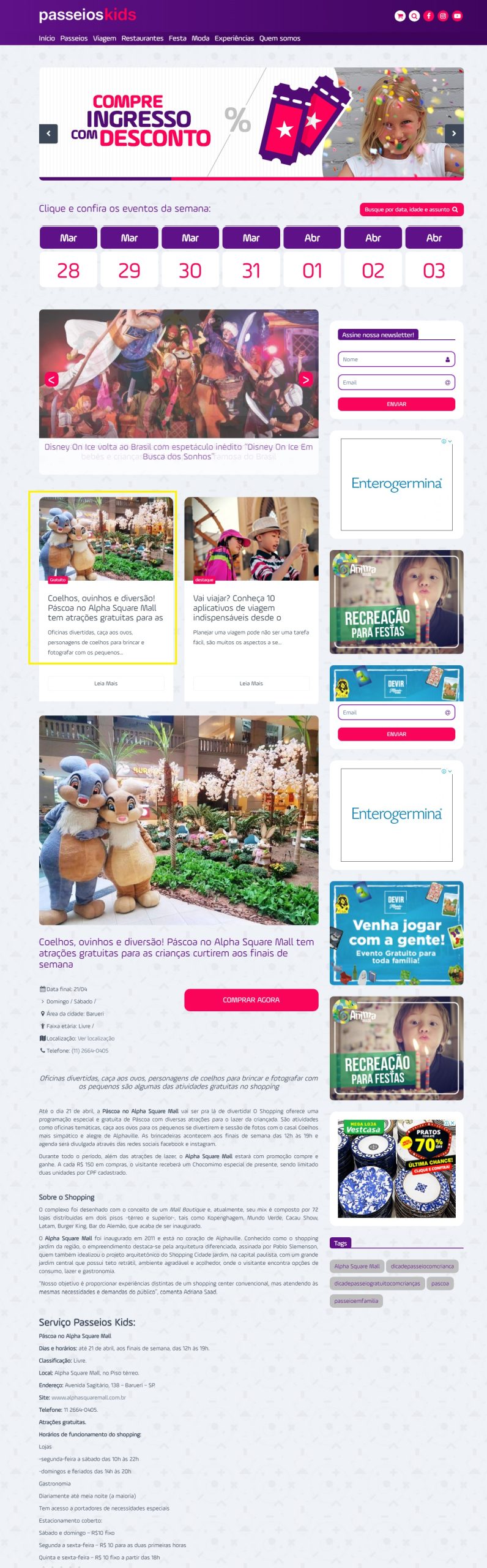 Portal Passeios Kids
