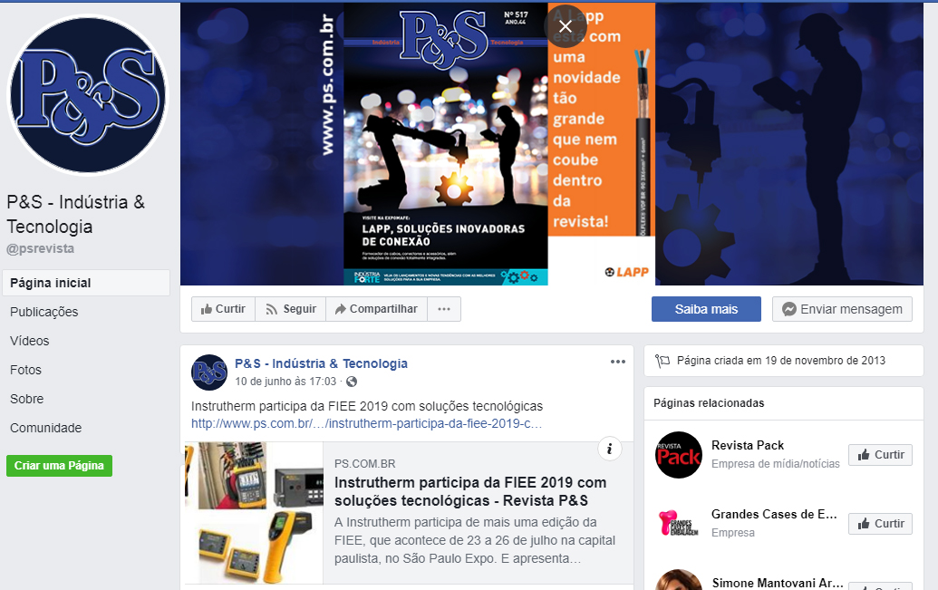 Fanpage P&S Indústria & Tecnologia