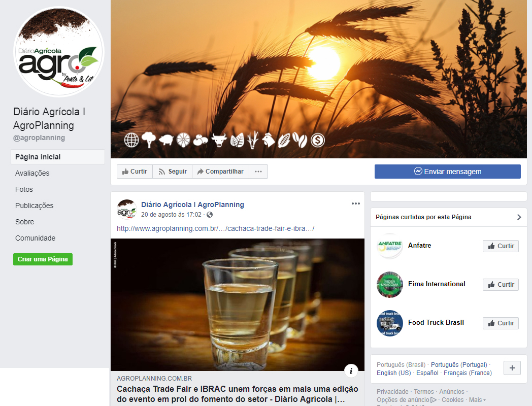 Fanpage Diário da Agricola Agroplanning