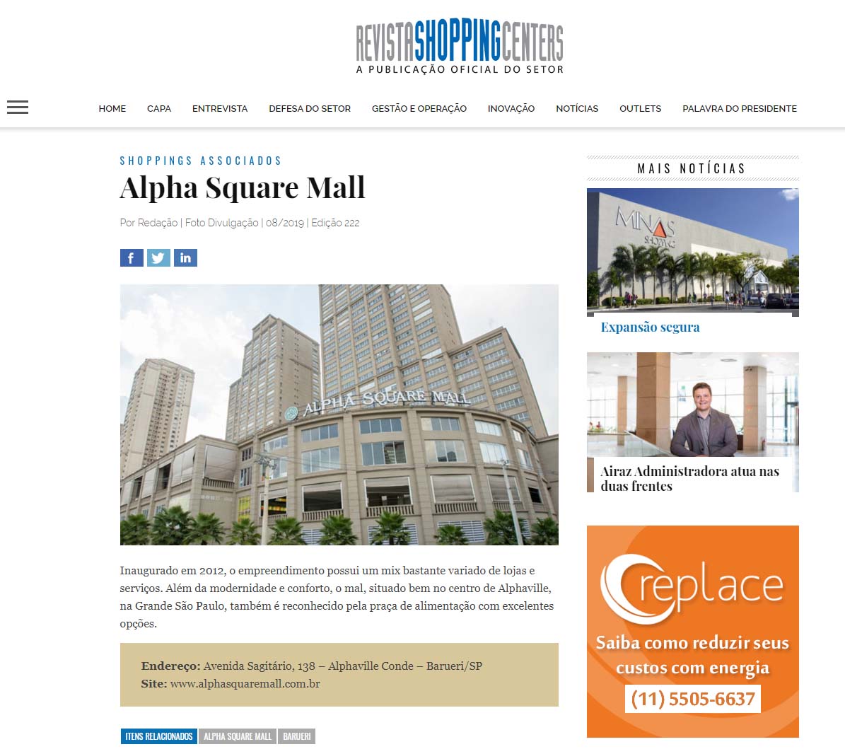 Revista Shopping Centeres online