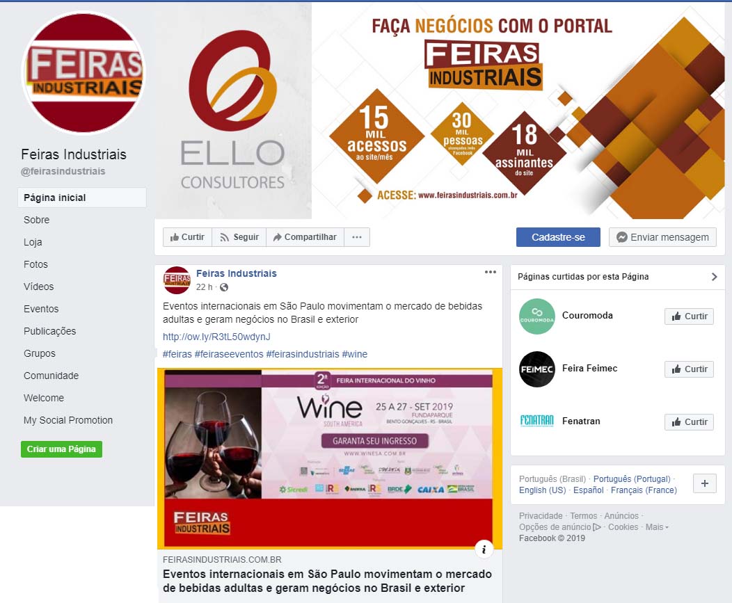 Fanpage Feiras Industriais