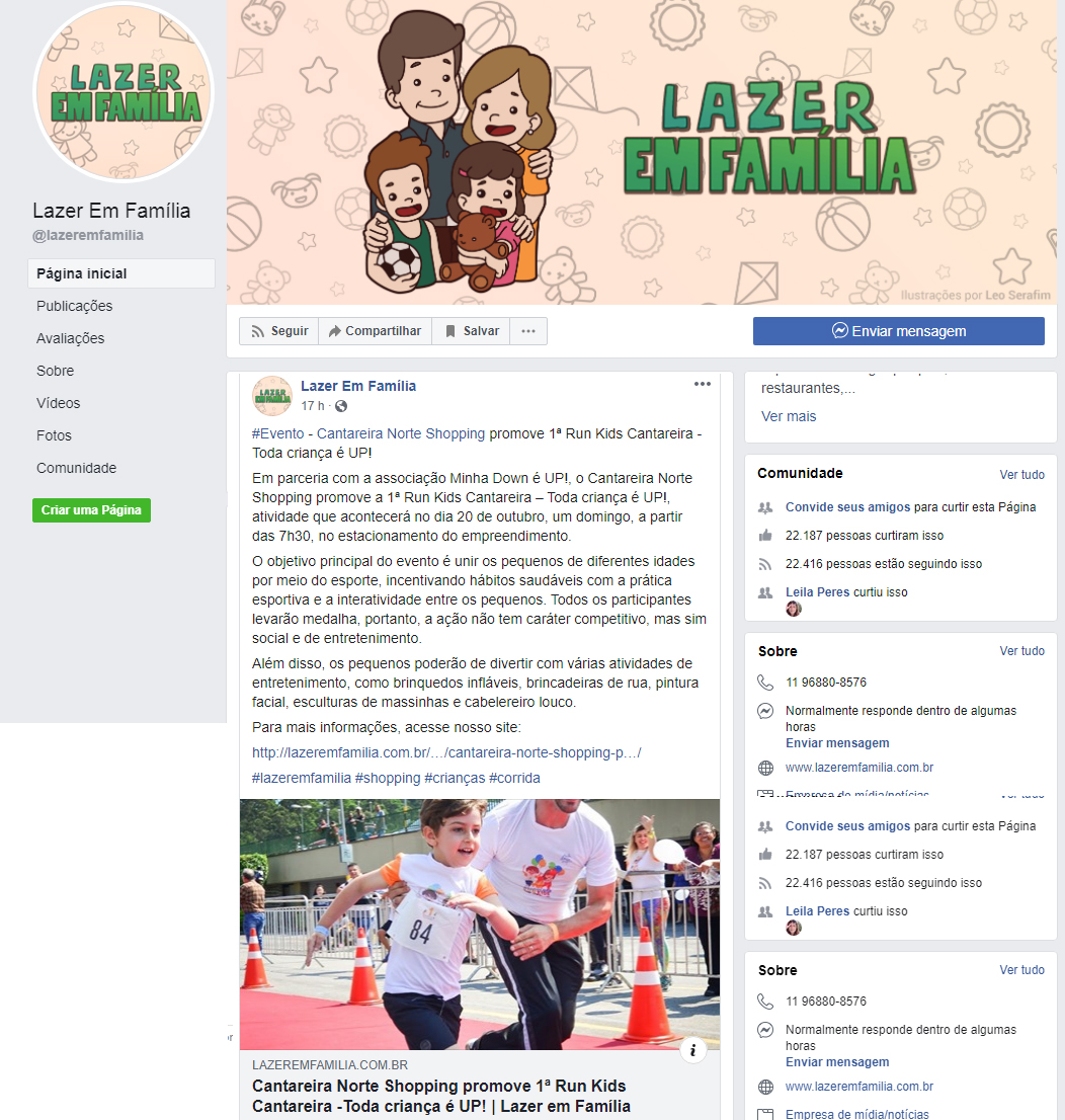 Fanpage Lazer em Família