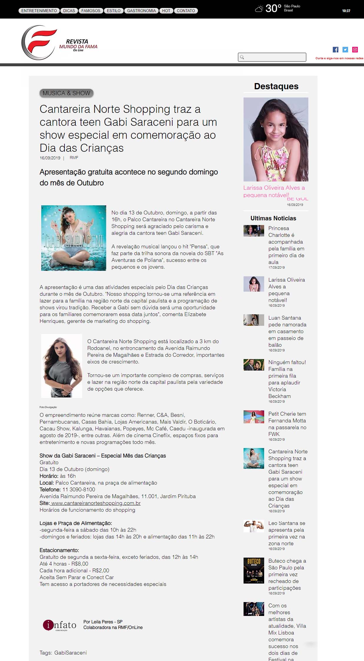 Revista Mundo da Fama online