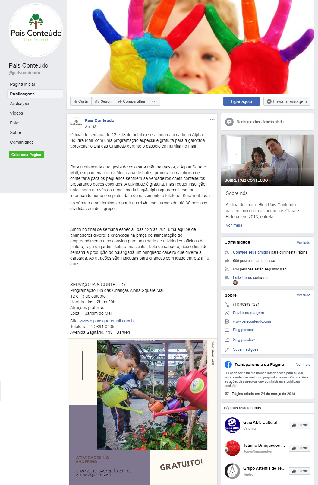 Fanpage Pais Conteúdo