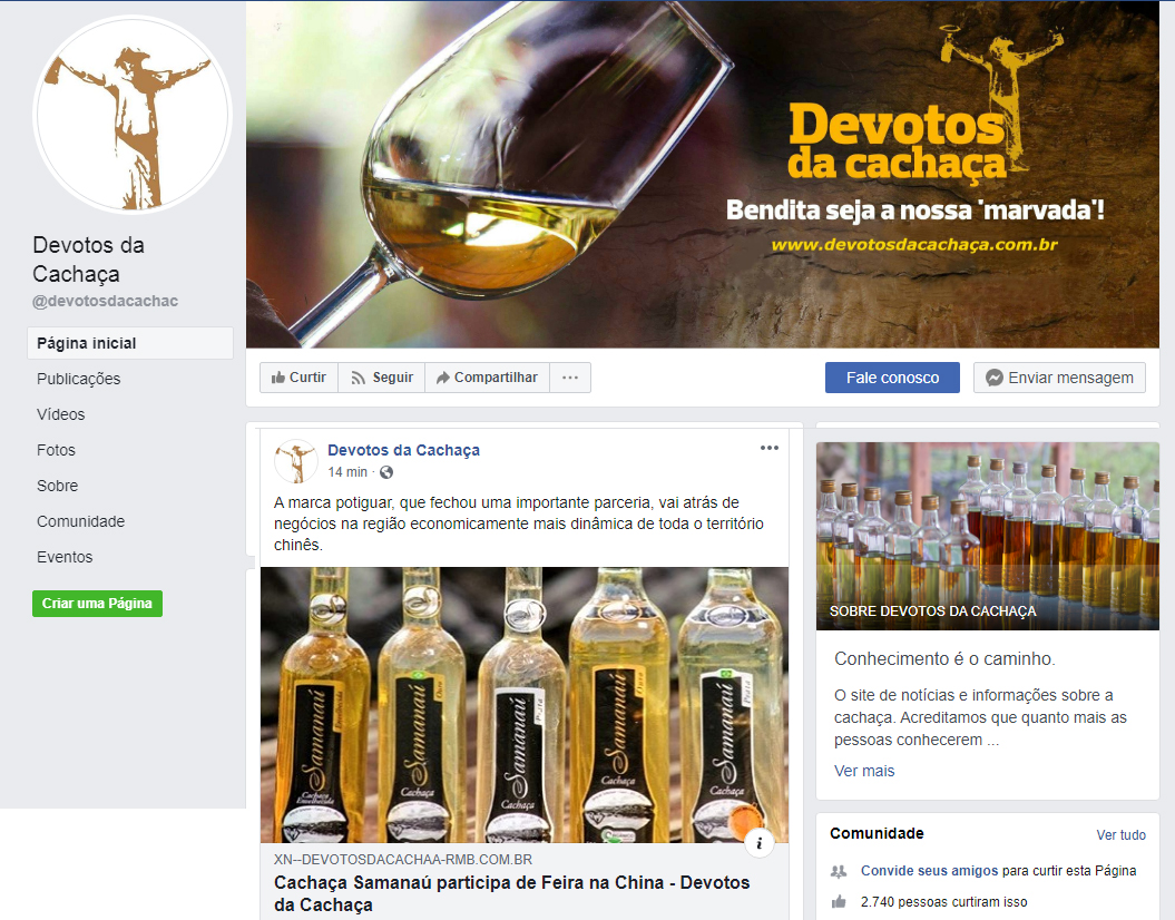 Fanpage Devotos da Cachaça