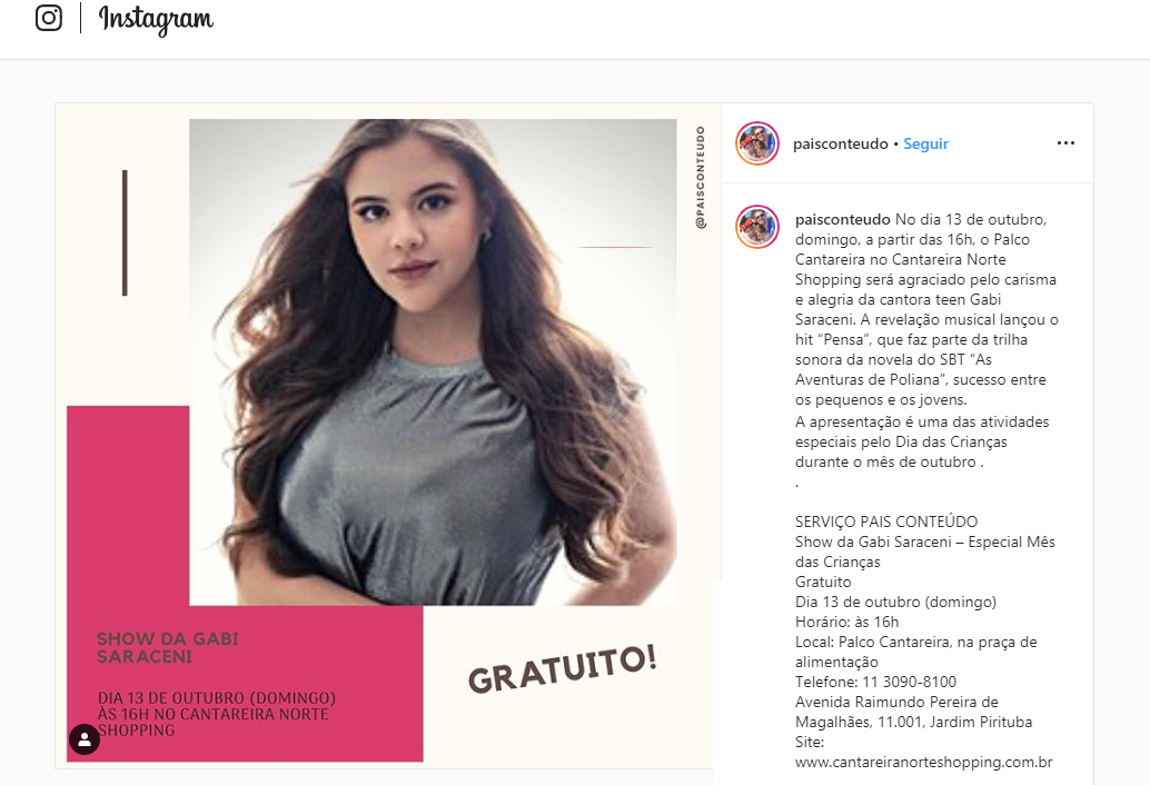 Instagram Pais Conteúdo