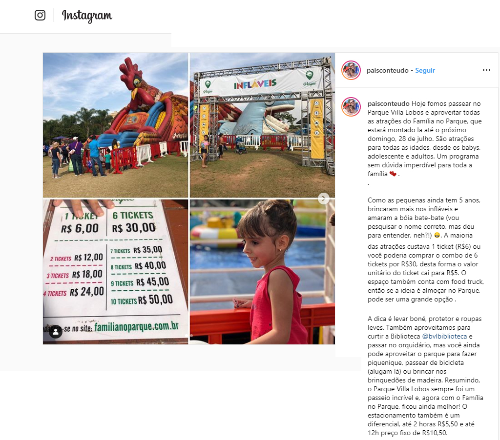 Instagram Pais Contéudo