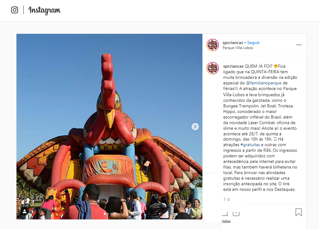 Instagram SP Crianças