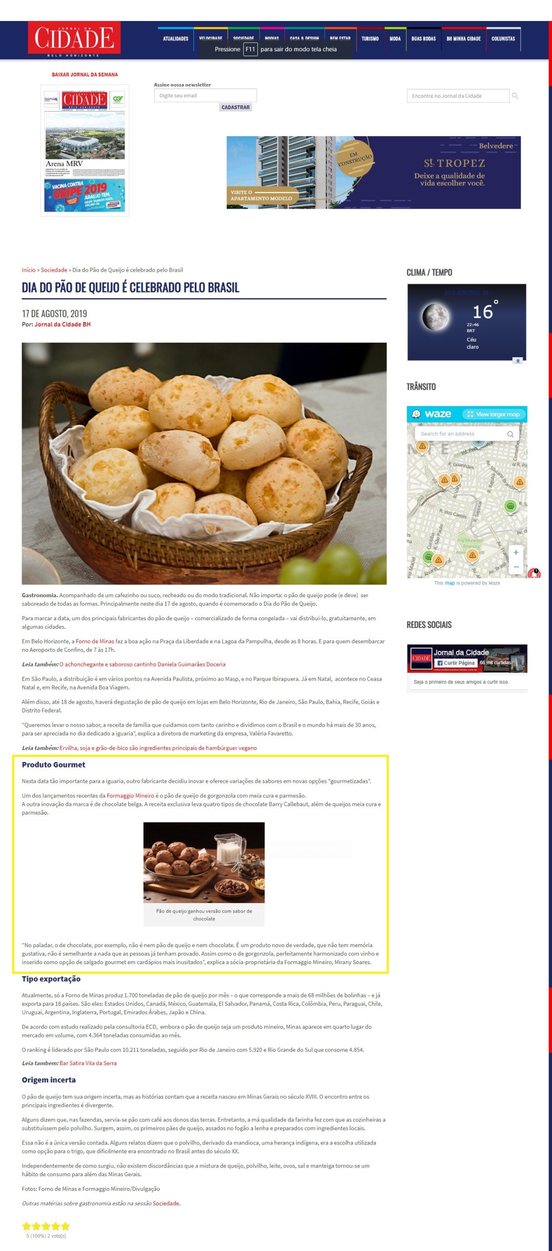 Jornal da Cidade BH online