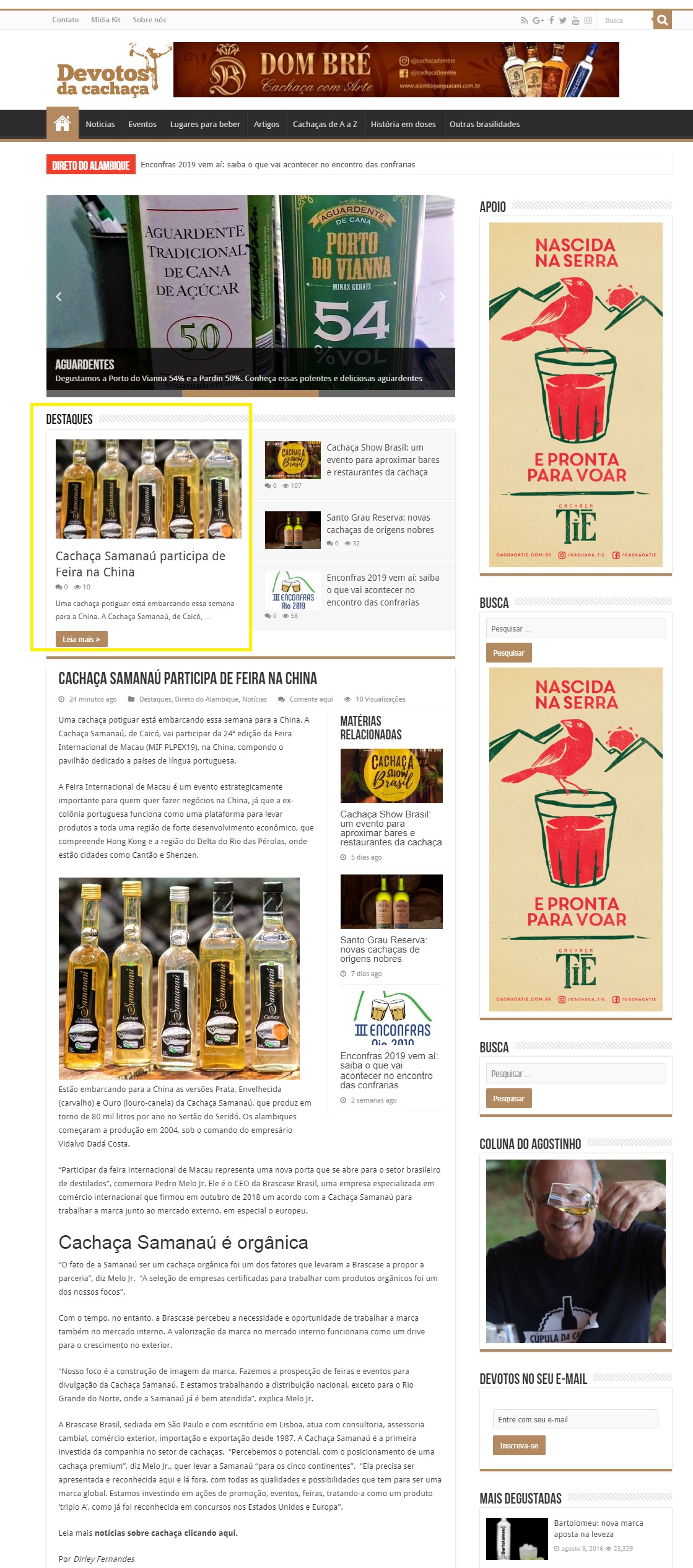 Portal Devotos da Cachaça