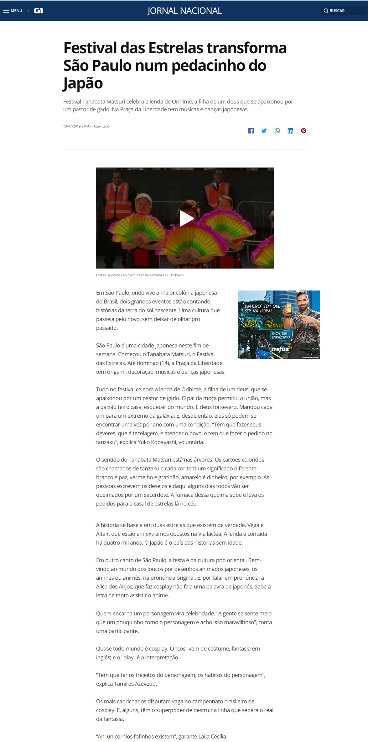 Portal G1 Jornal Nacional