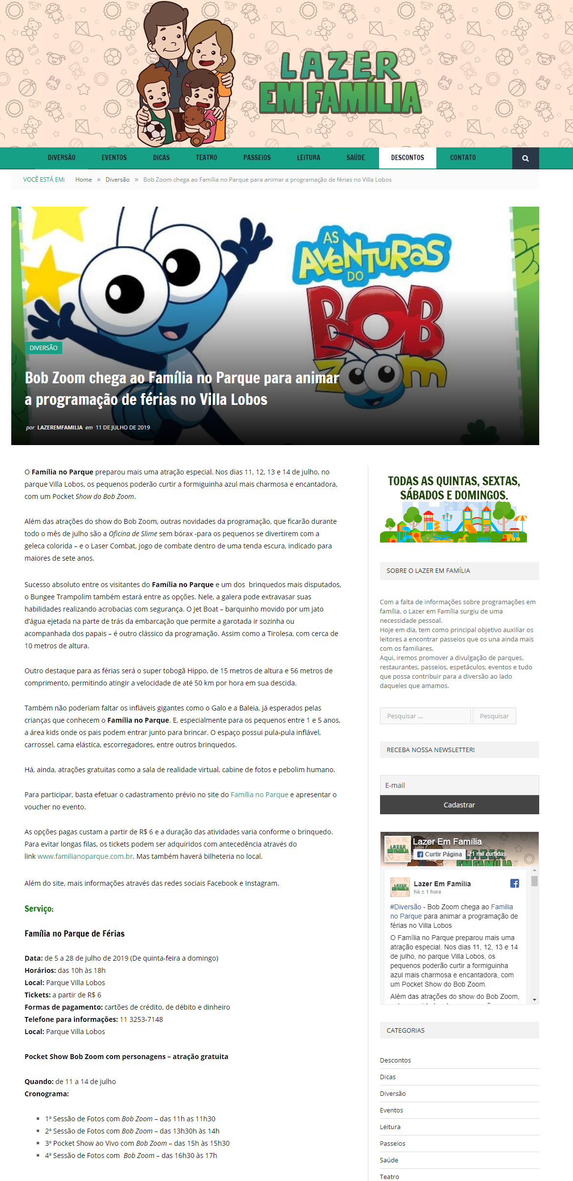 Portal Lazer em Família