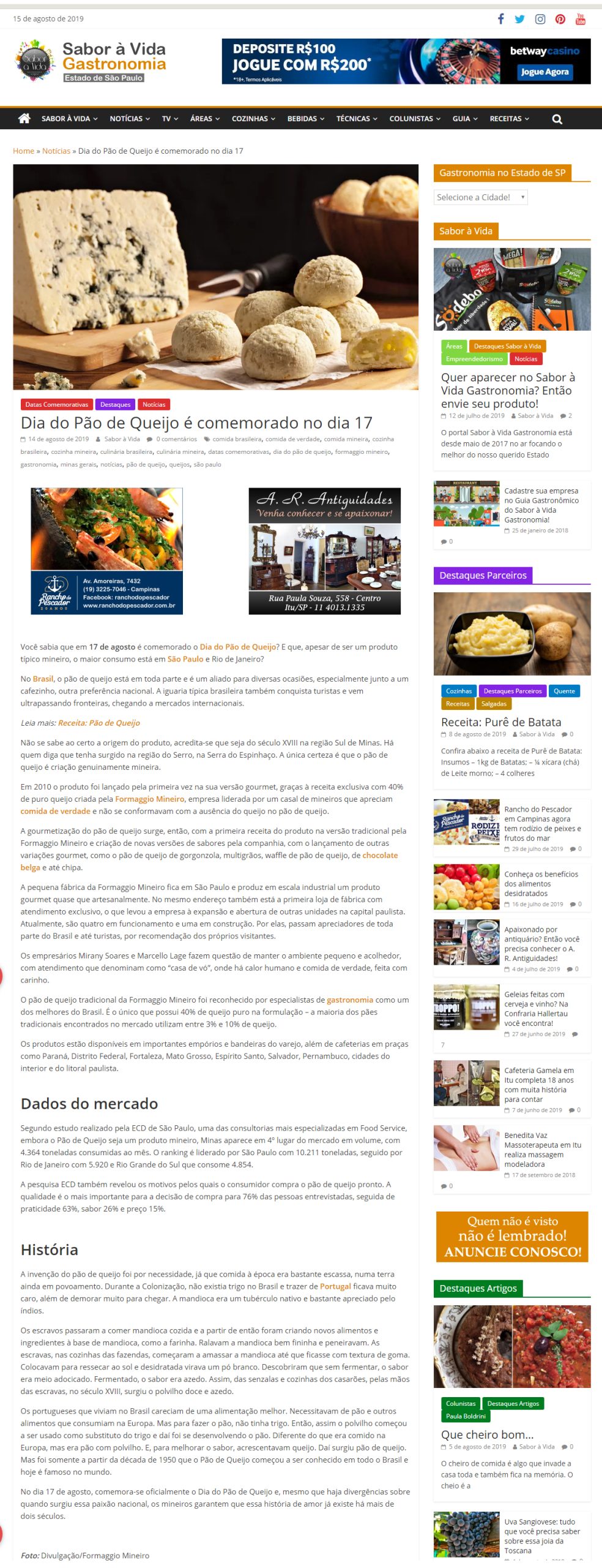 Portal Sabor a Vida Gastronomia