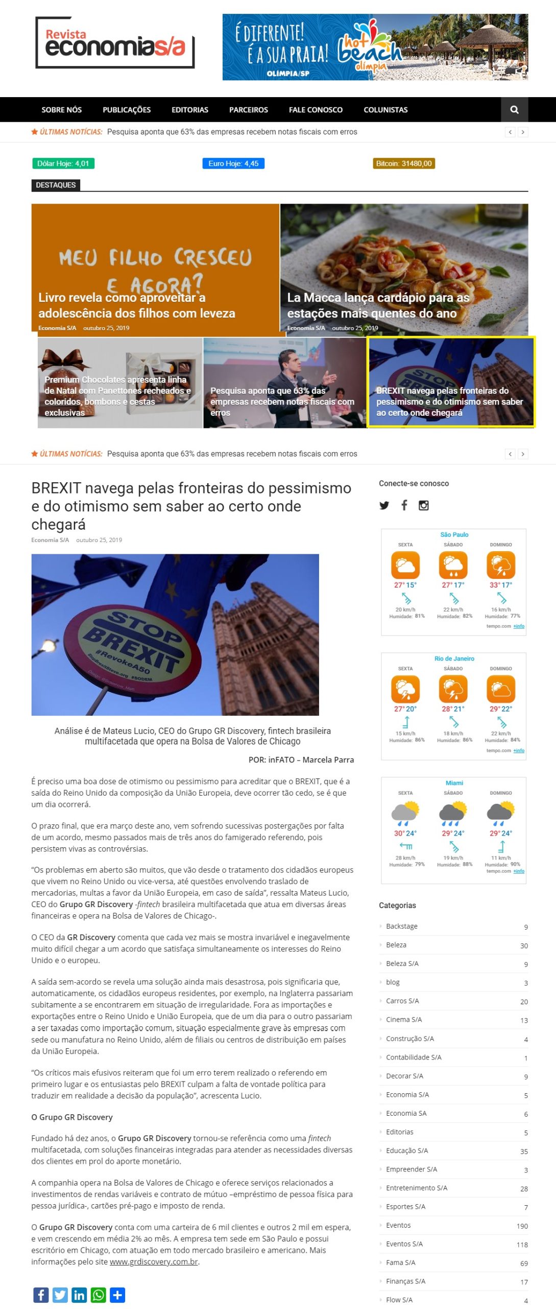 Revista Economia S/A online