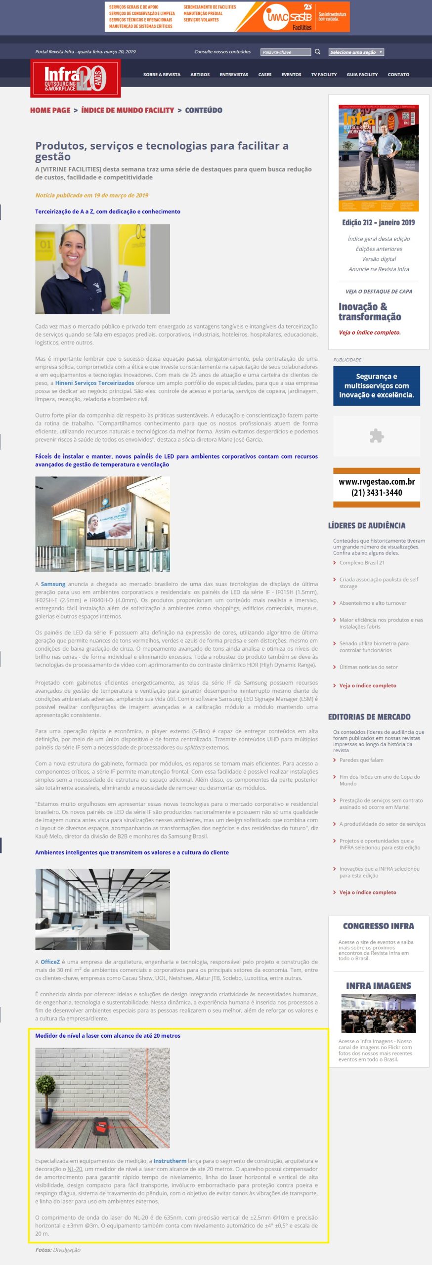 Revista Infra online
