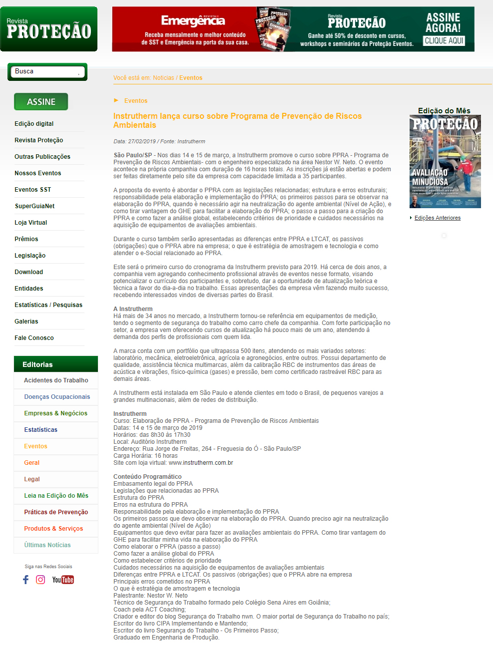 Revista Proteção online