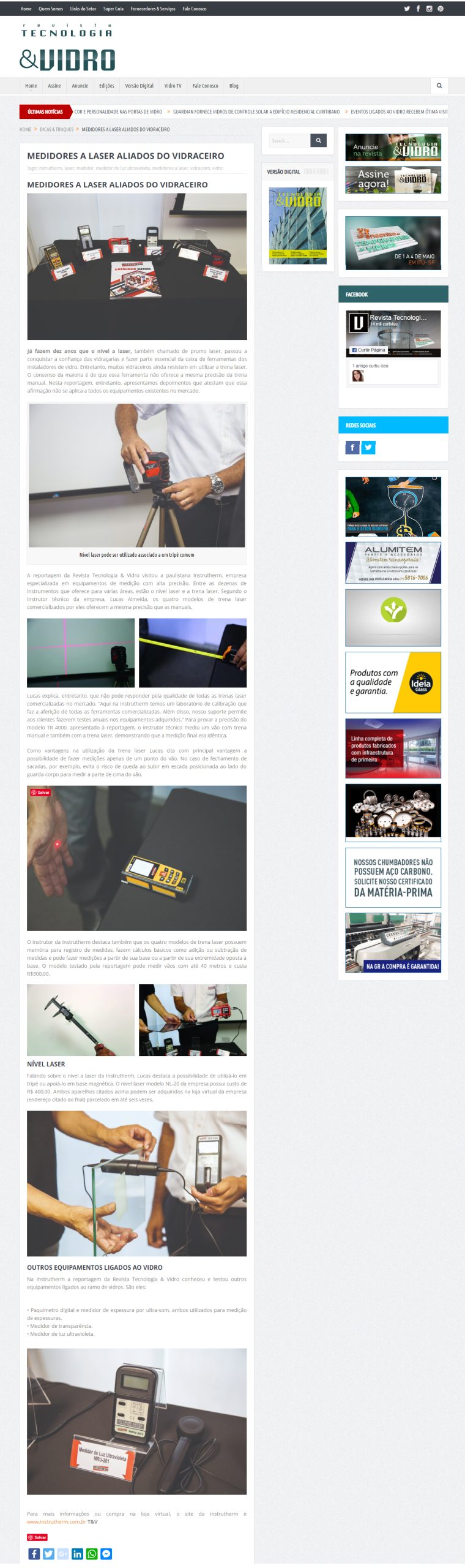 Revista Tecnologia & Vidro online
