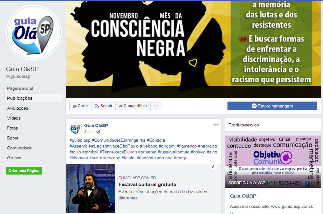 Fanpage Guia Olá SP