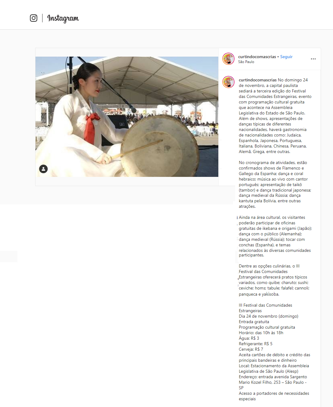 Instagram Curtindo com as Crianças