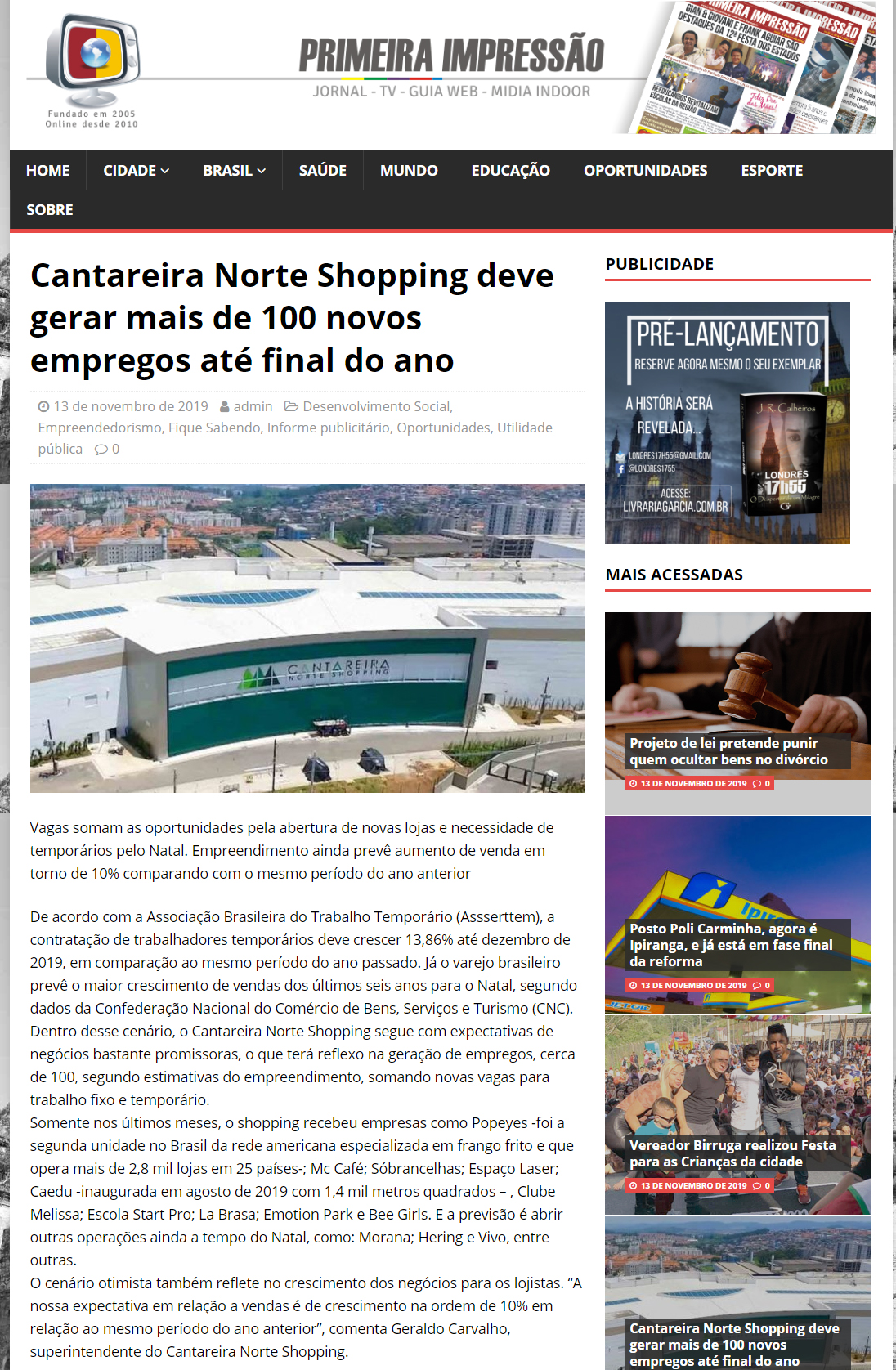 Jornal Primeira Impressão online