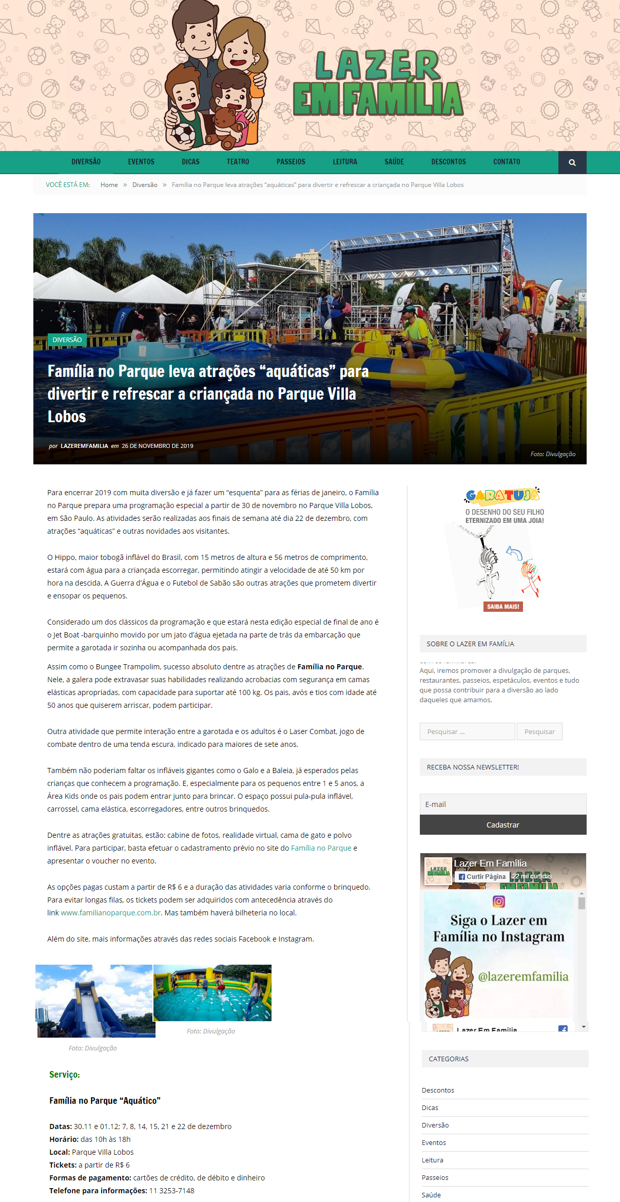 Portal Lazer em Família