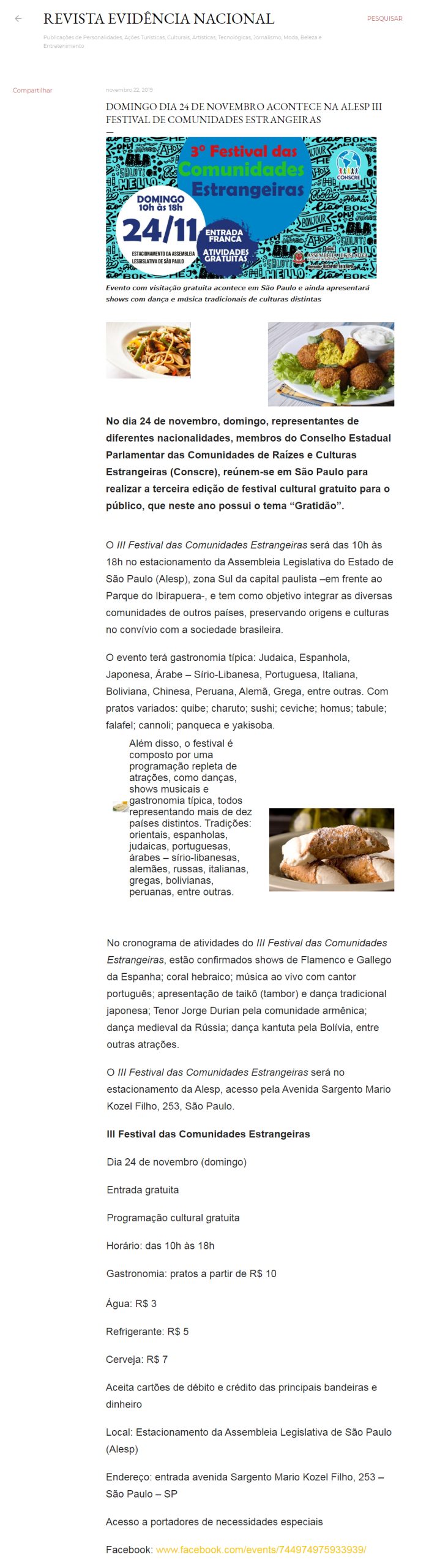 Revista Evidência Nacional online