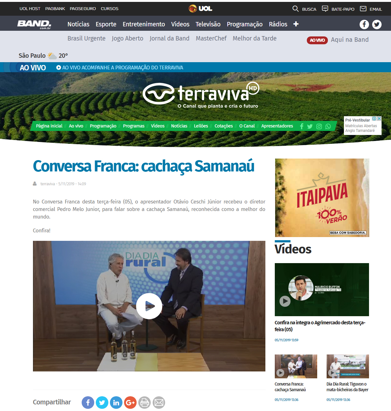 TV Terra Viva – Programa Dia Dia Rural