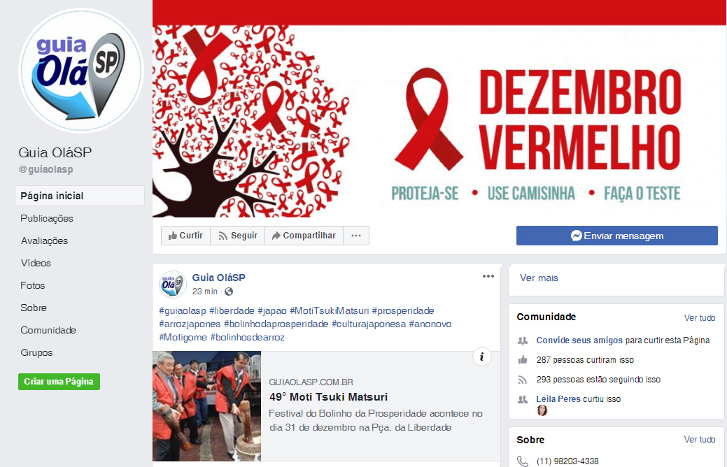 Fanpage Guia Olá SP