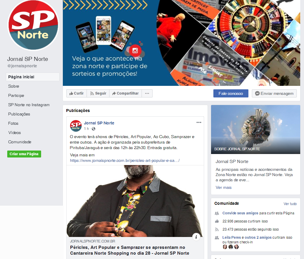 Fanpage Jornal SP Norte