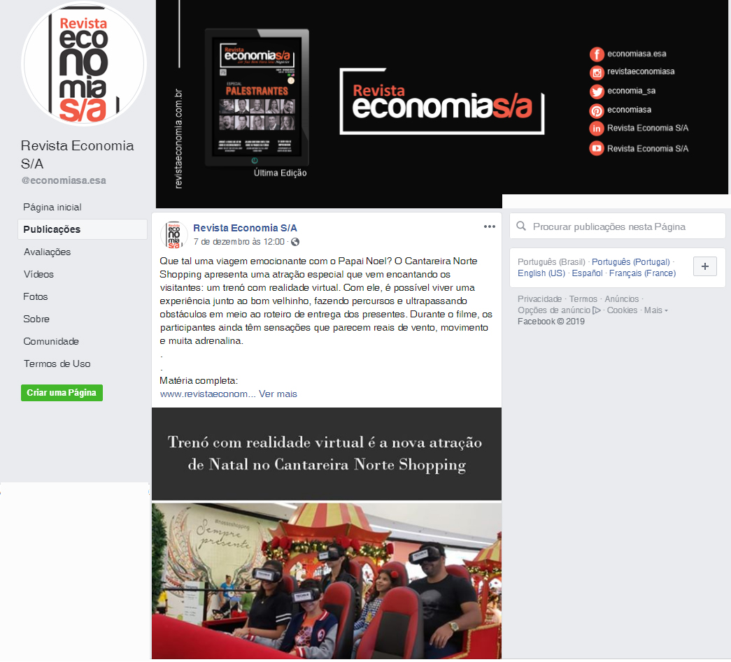 Fanpage Revista Economia S/A