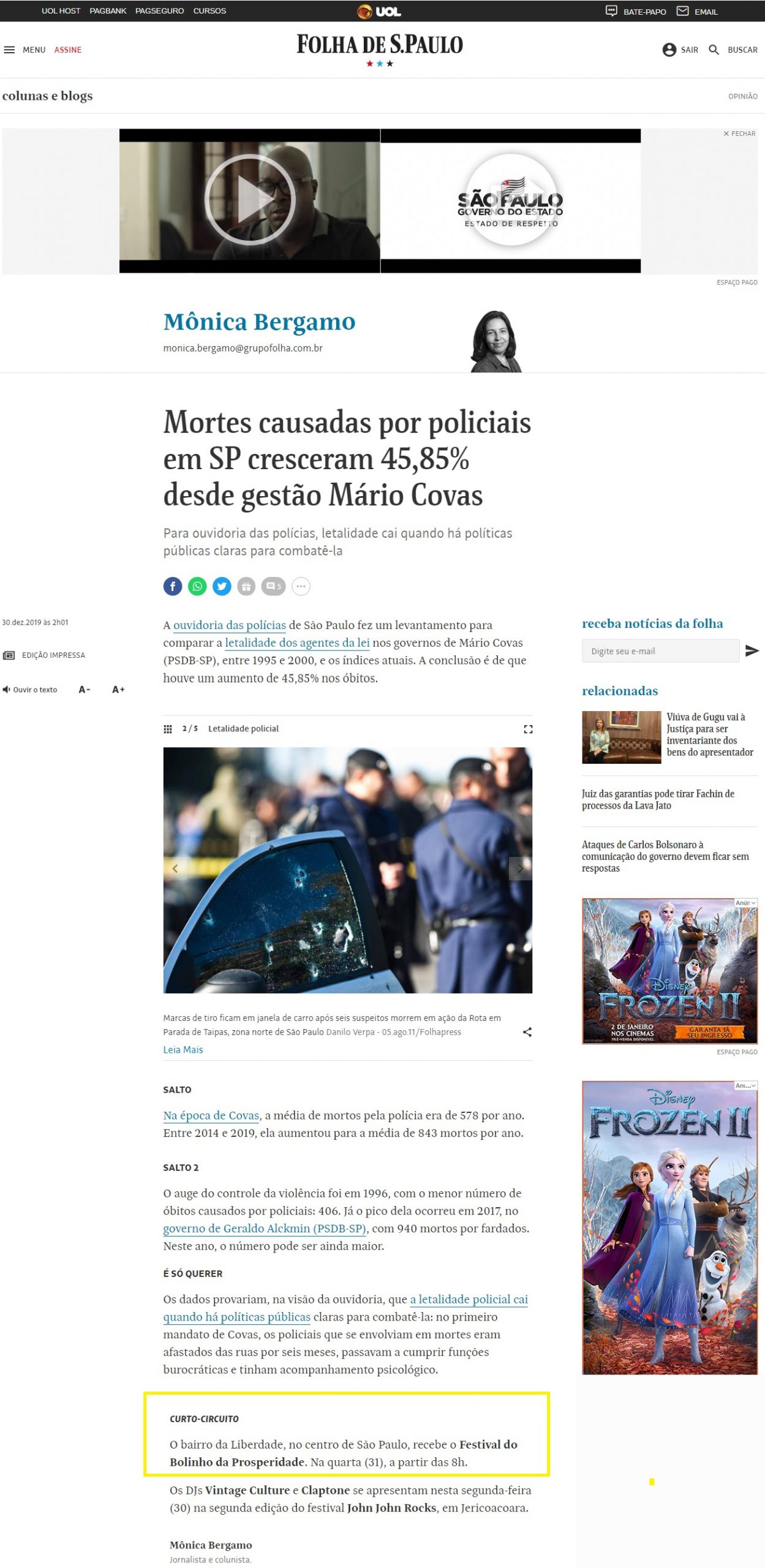 Folha de S.Paulo – Mônica Bergamo online