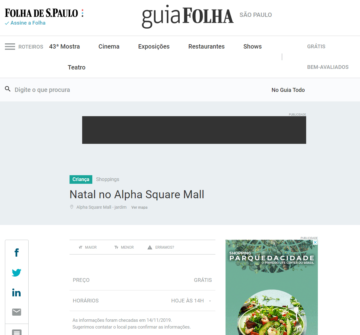 Folha de S.Paulo – Guia da Folha online