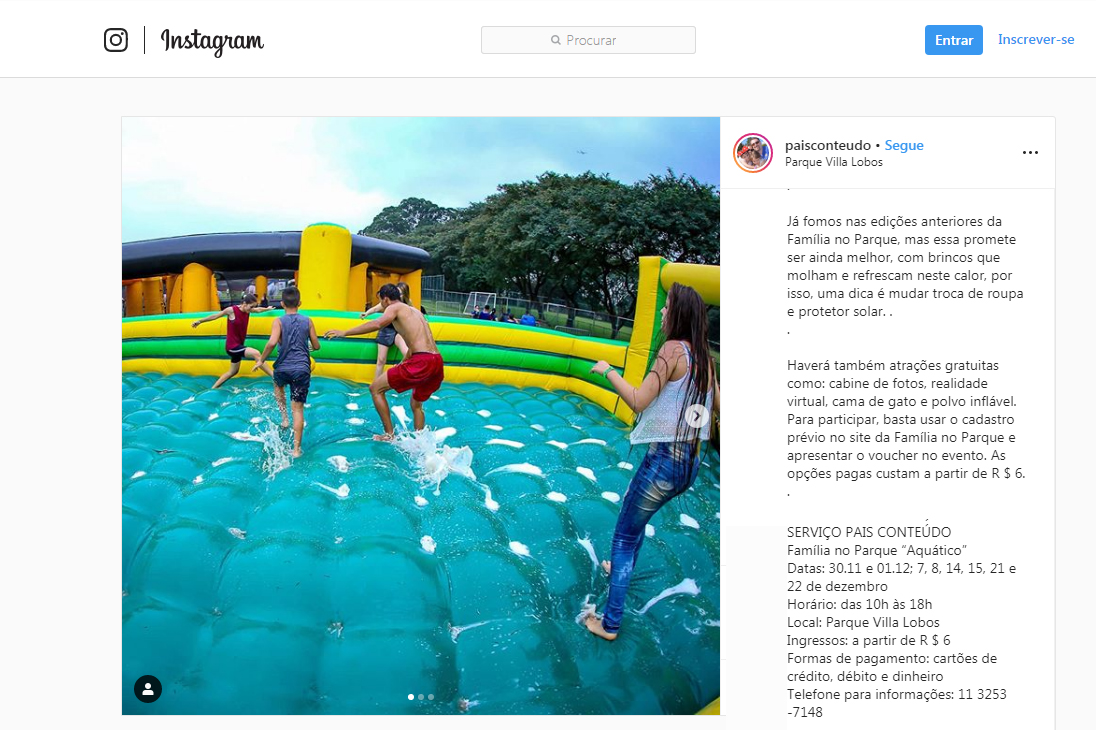 Instagram Pais Conteúdo