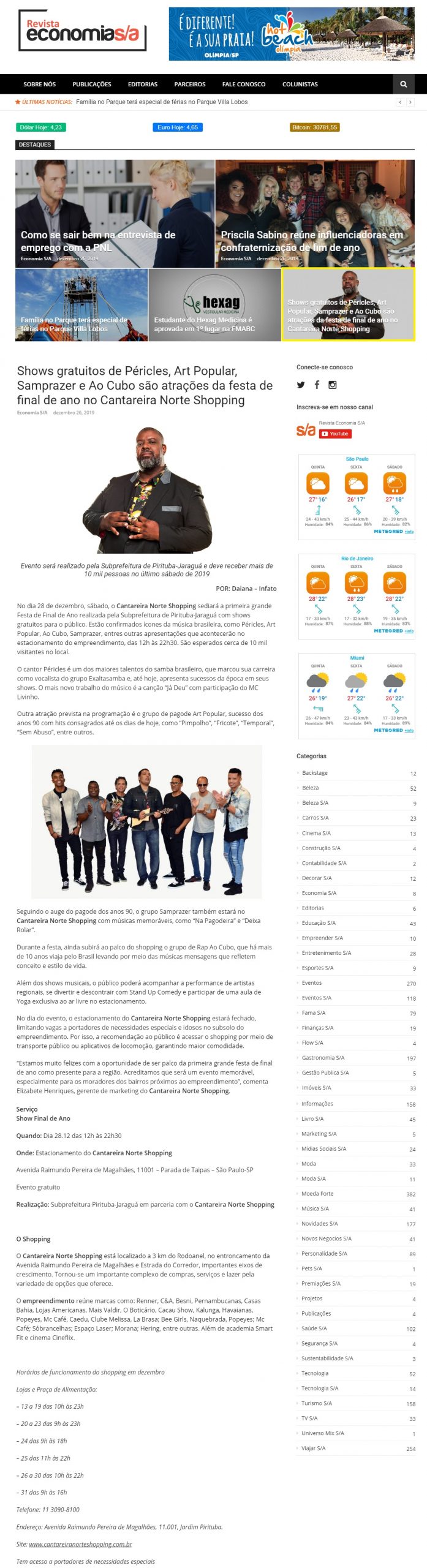 Revista Economia S/A online