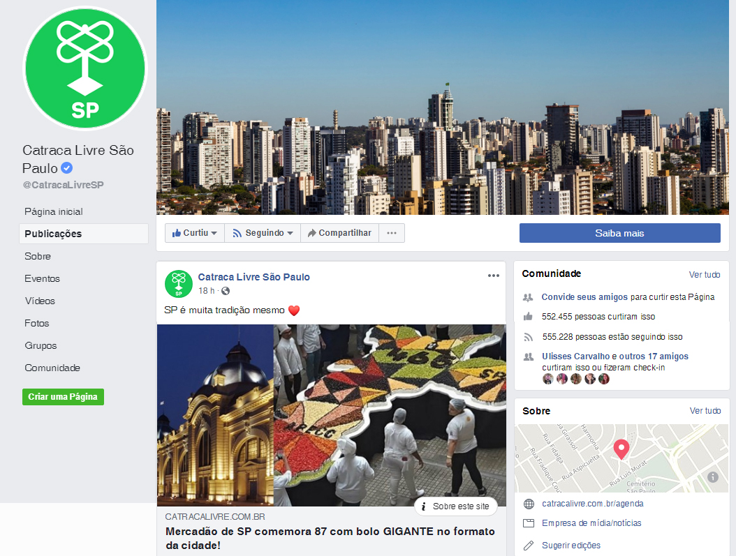 Fanpage Catraca Livre São Paulo