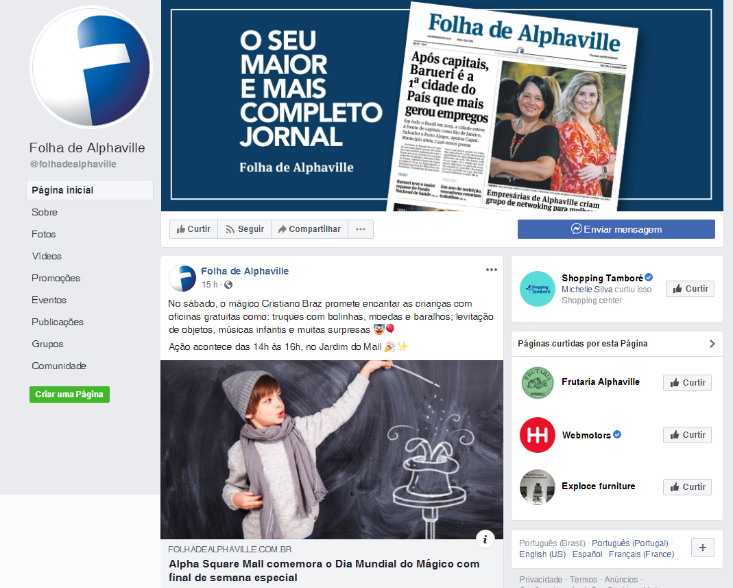 Fanpage Folha de Alphaville