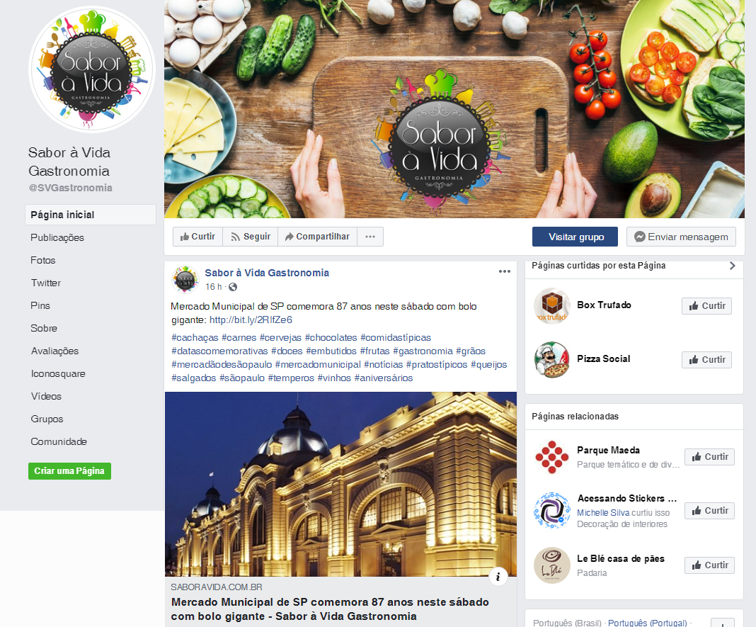 Fanpage Sabor à Vida Gastronomia