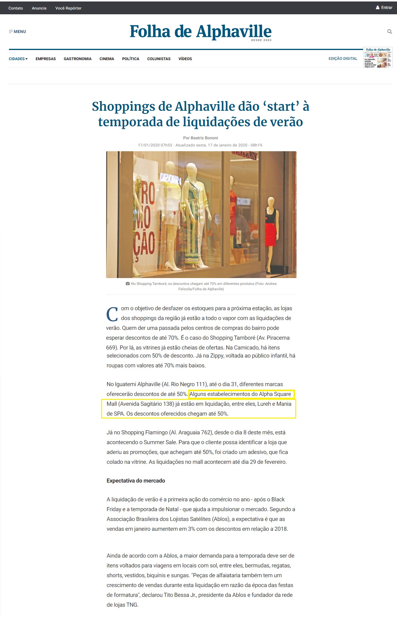 Folha de Alphaville online