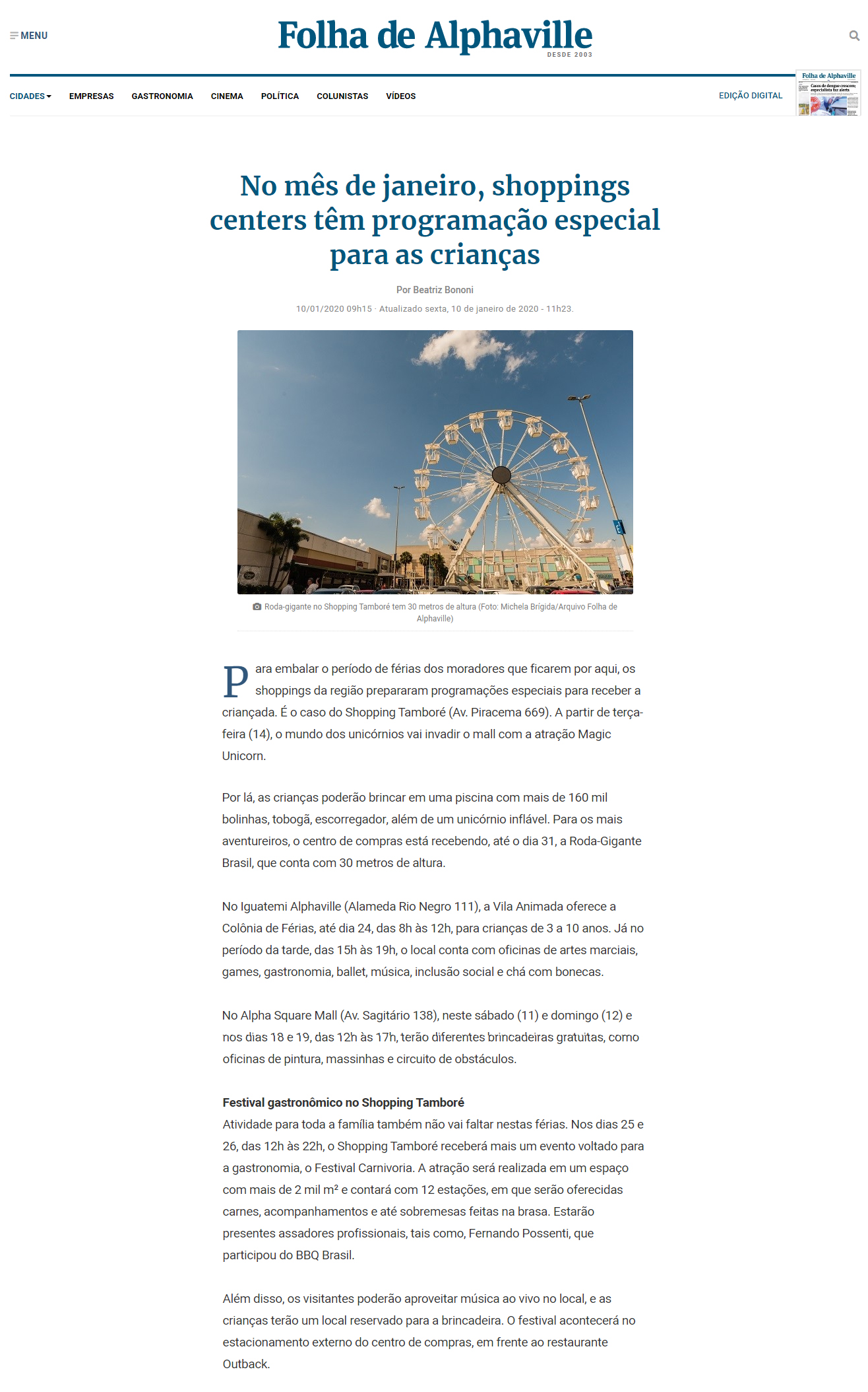 Folha de Alphaville online