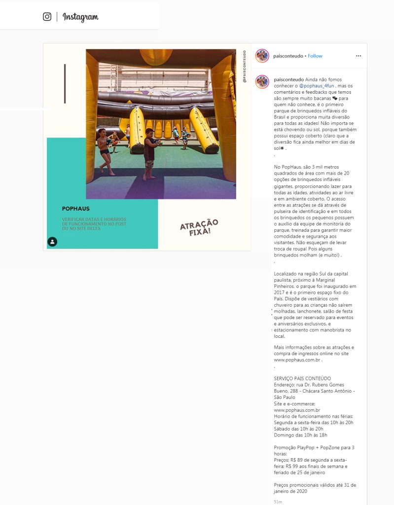 Instagram Pais Conteúdo