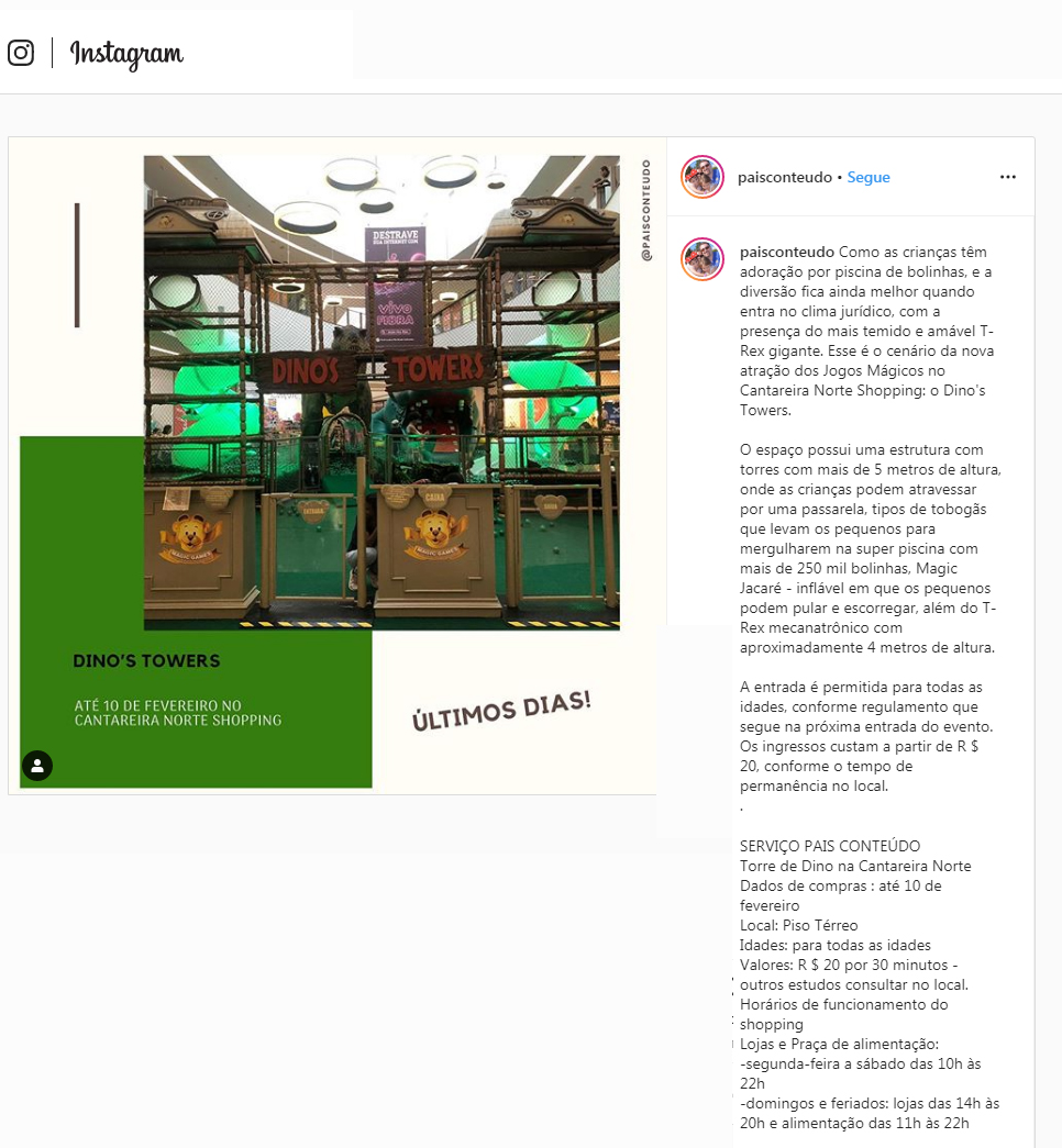 Instagram Pais Conteúdo