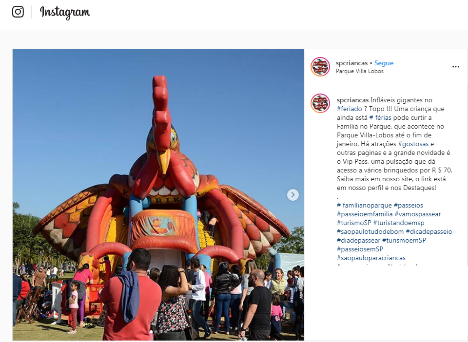 Instagram São Paulo para Crianças