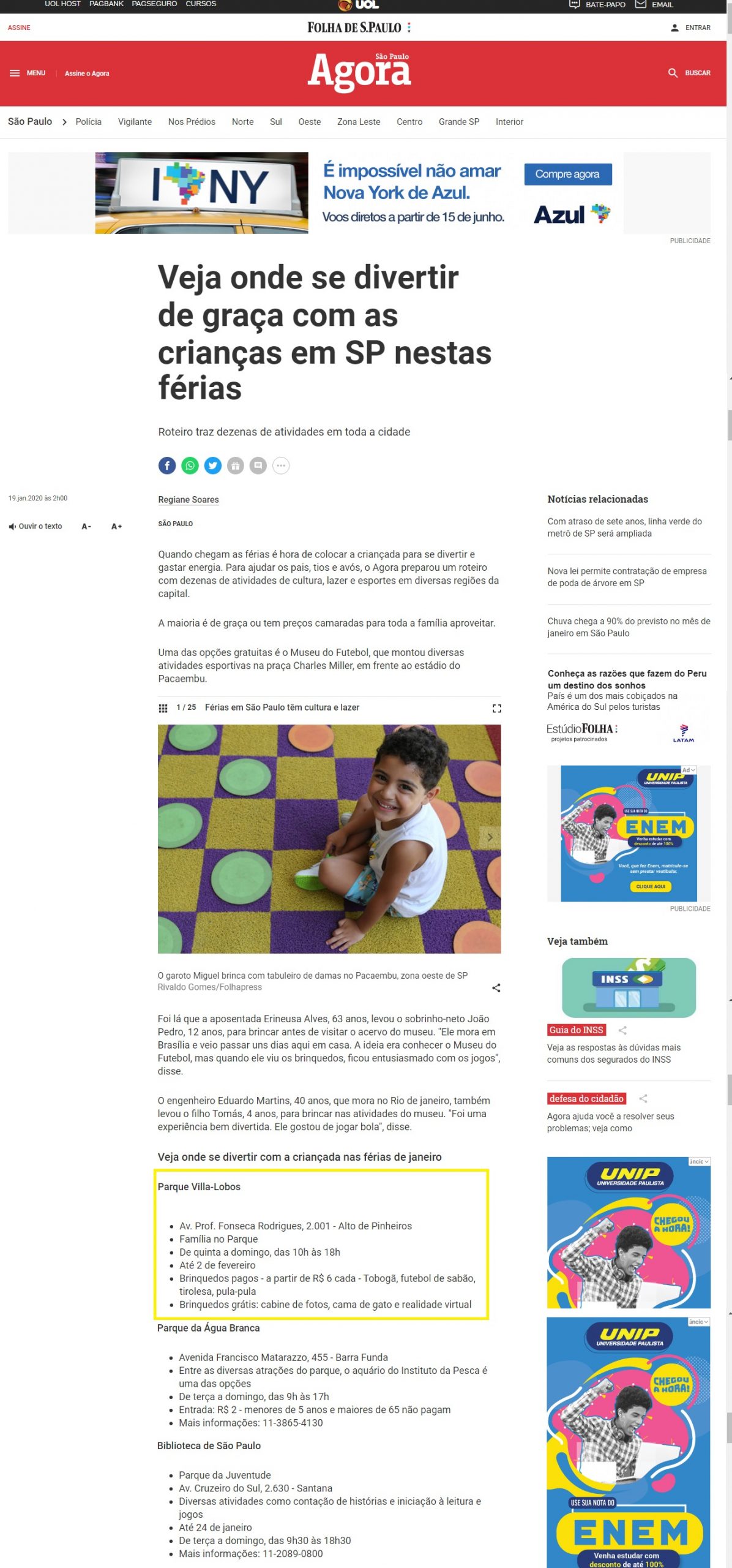 Jornal Agora São Paulo online