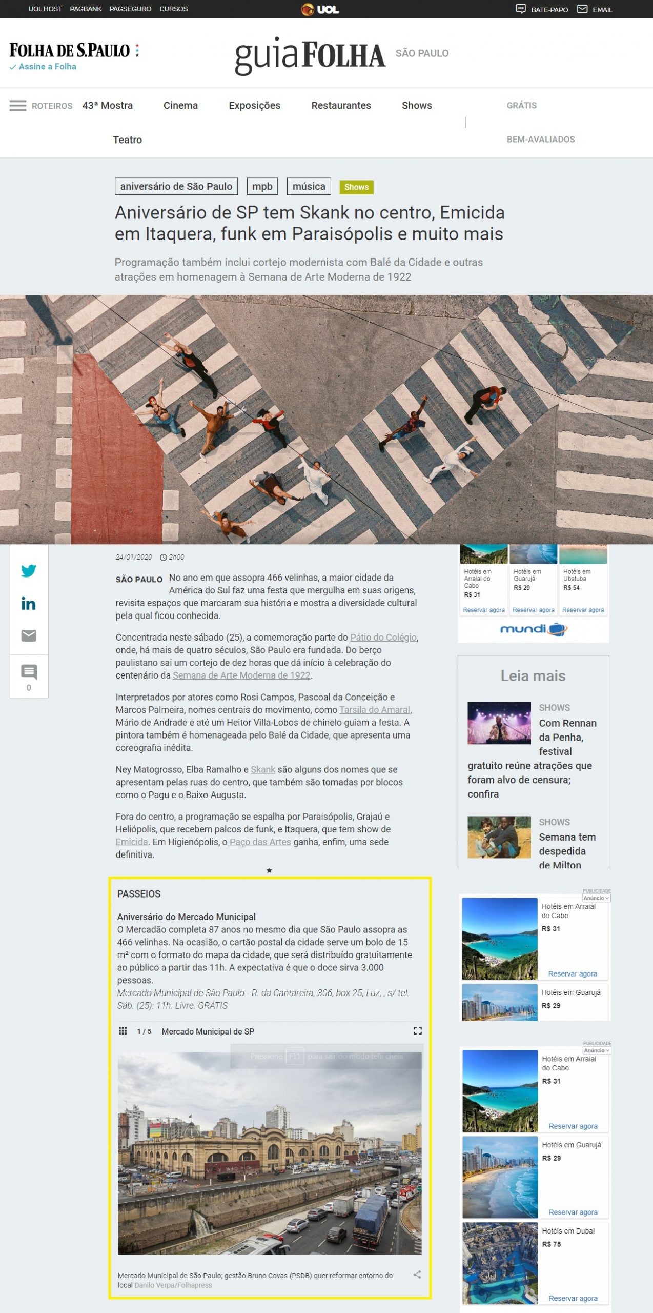 Jornal Folha de S. Paulo – Guia da Folha online