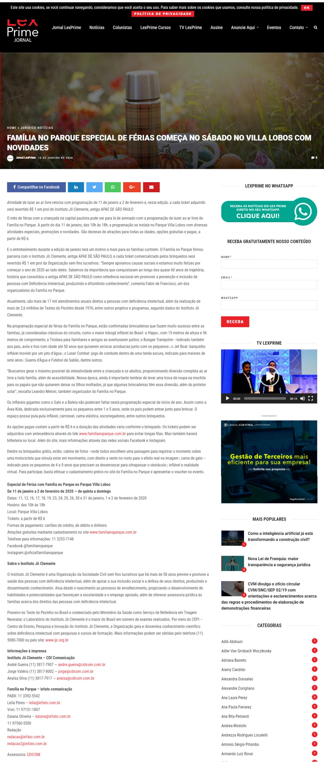 Jornal Lex Prime online