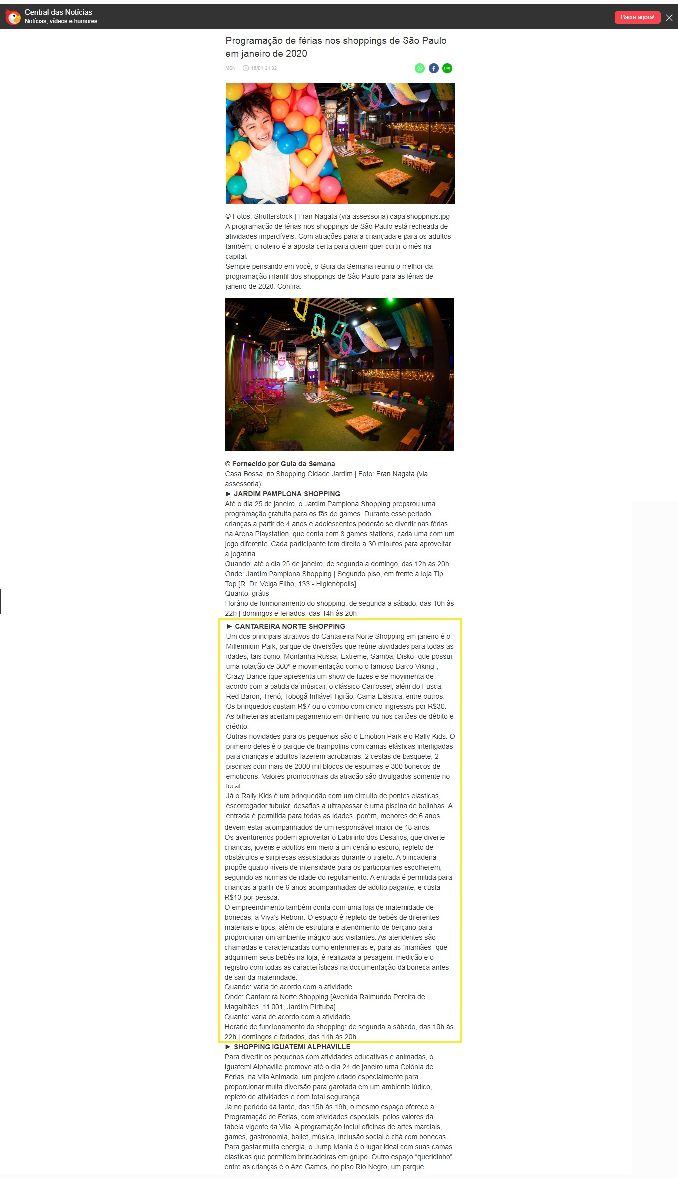 Portal Central das Notícias