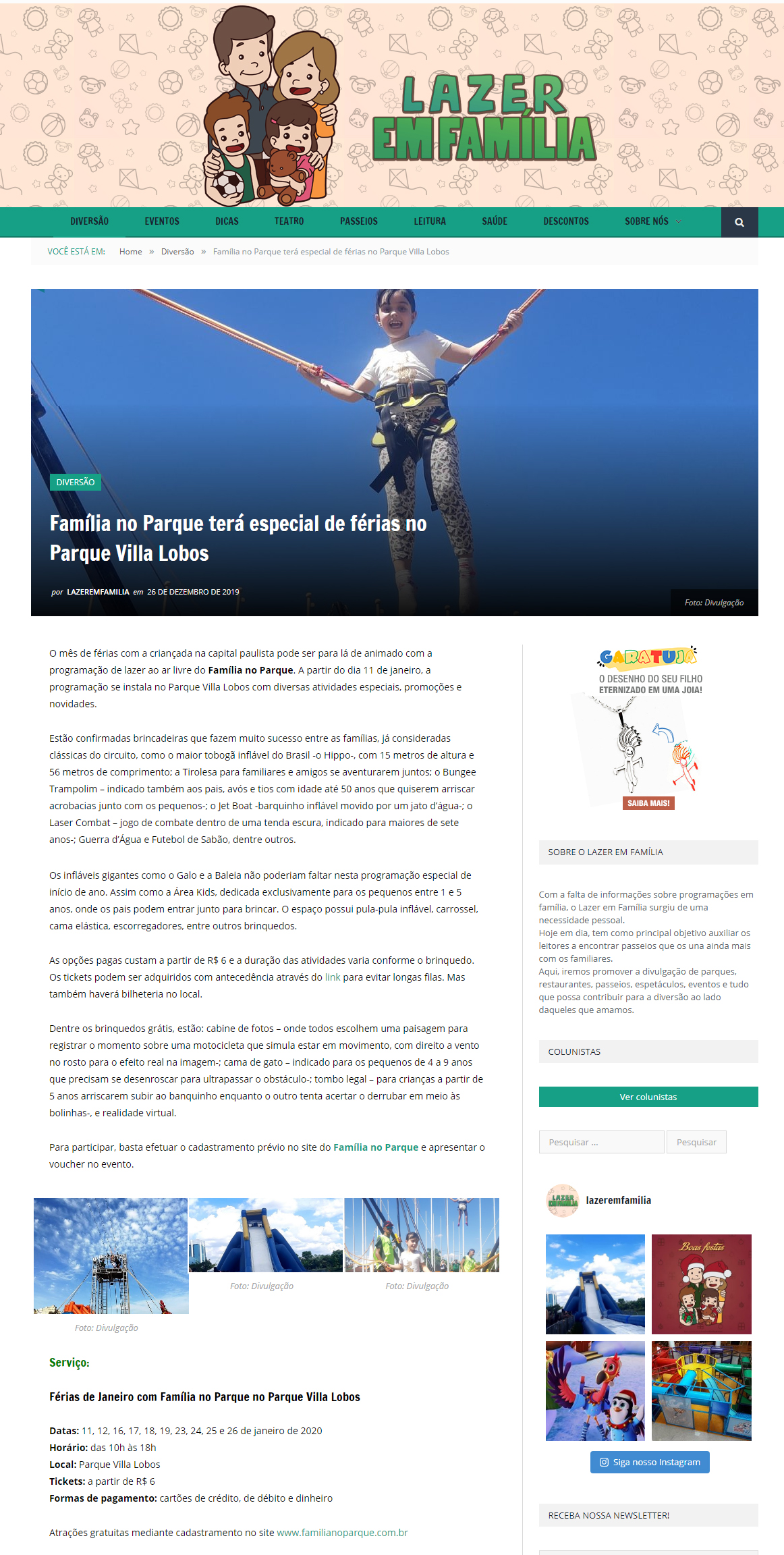 Portal Lazer em Família