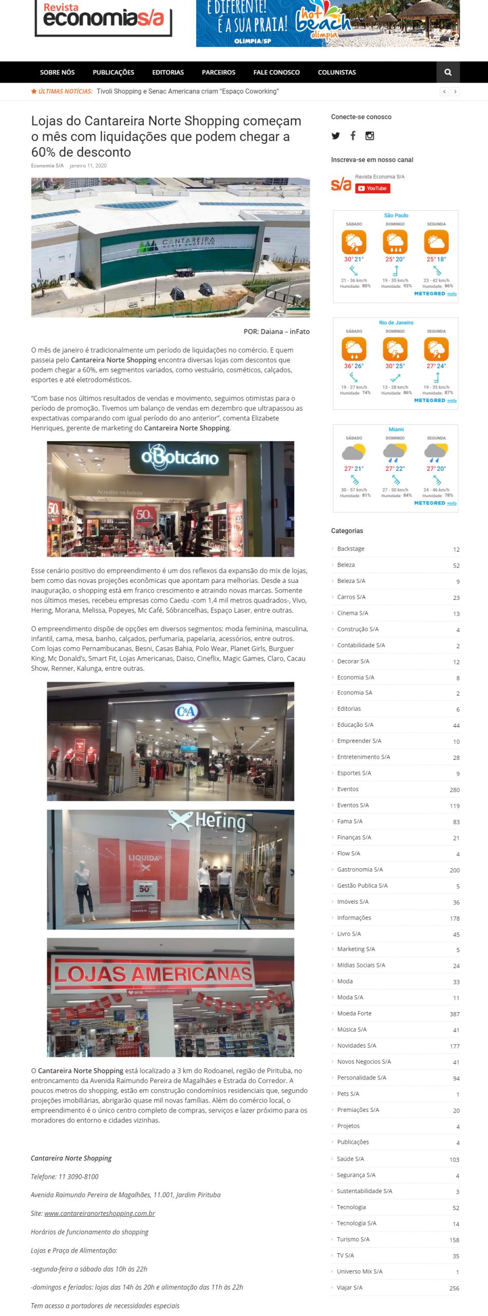 Revista Economia S/A online