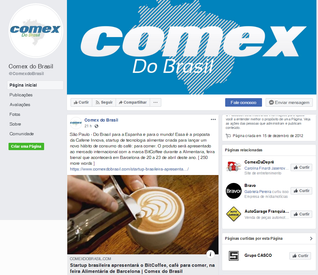 Fanpage Comex Brasil