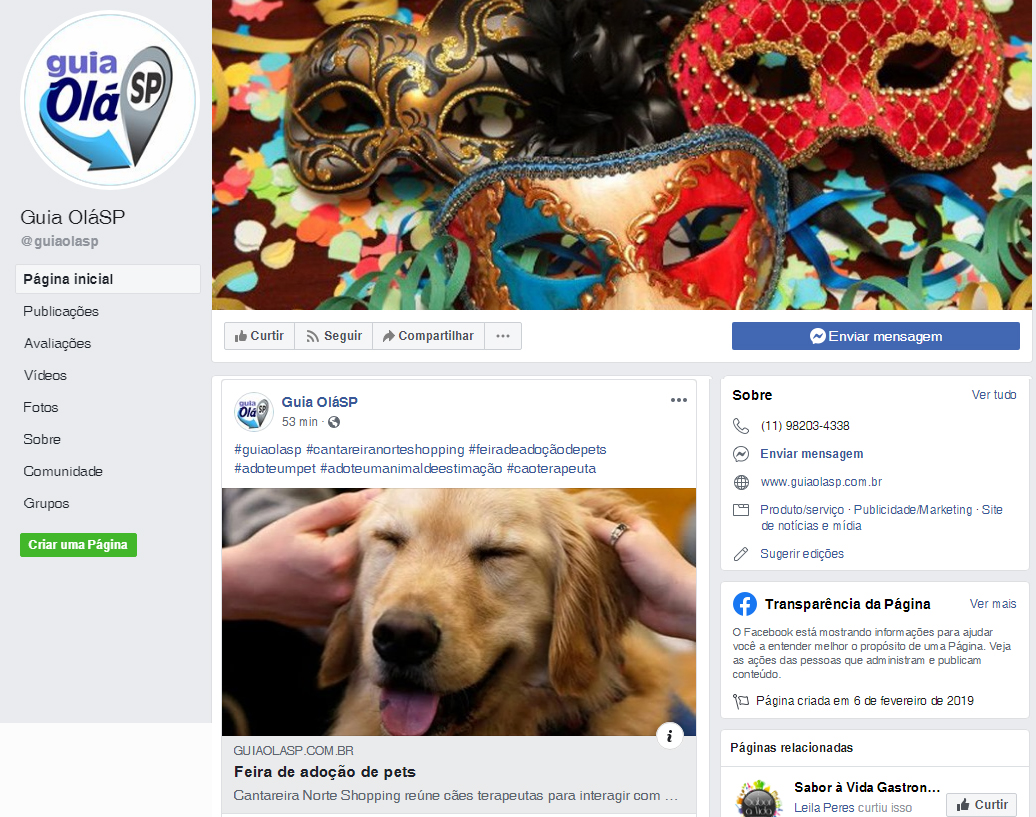 Fanpage Guia Olá SP